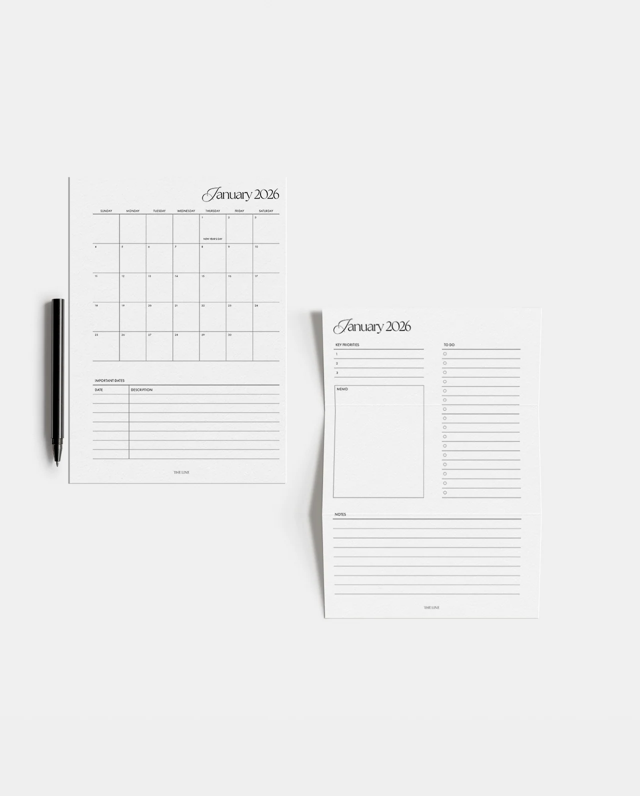 2026 Monthly Calendar & Detailed Planner Inserts (Mo2P) - Image 2