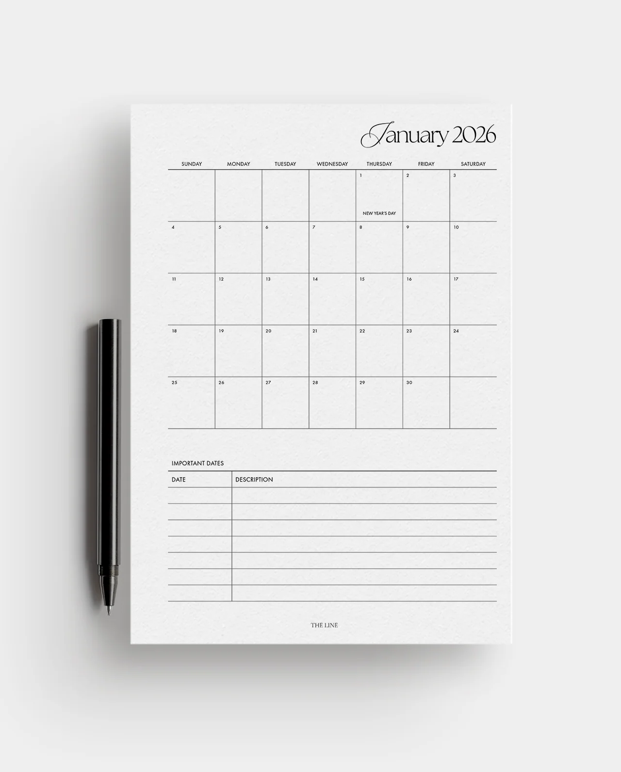 2026 Monthly Calendar & Detailed Planner Inserts (Mo2P) - Image 3