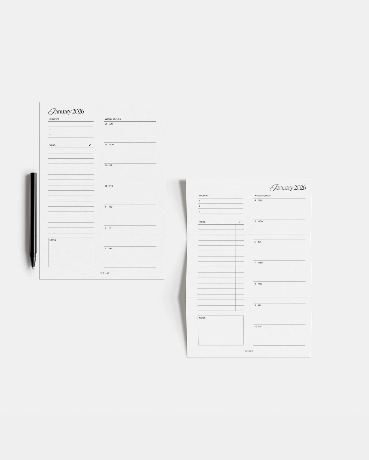 2026 Weekly Horizontal Planner Inserts (WO1P) - Image 5