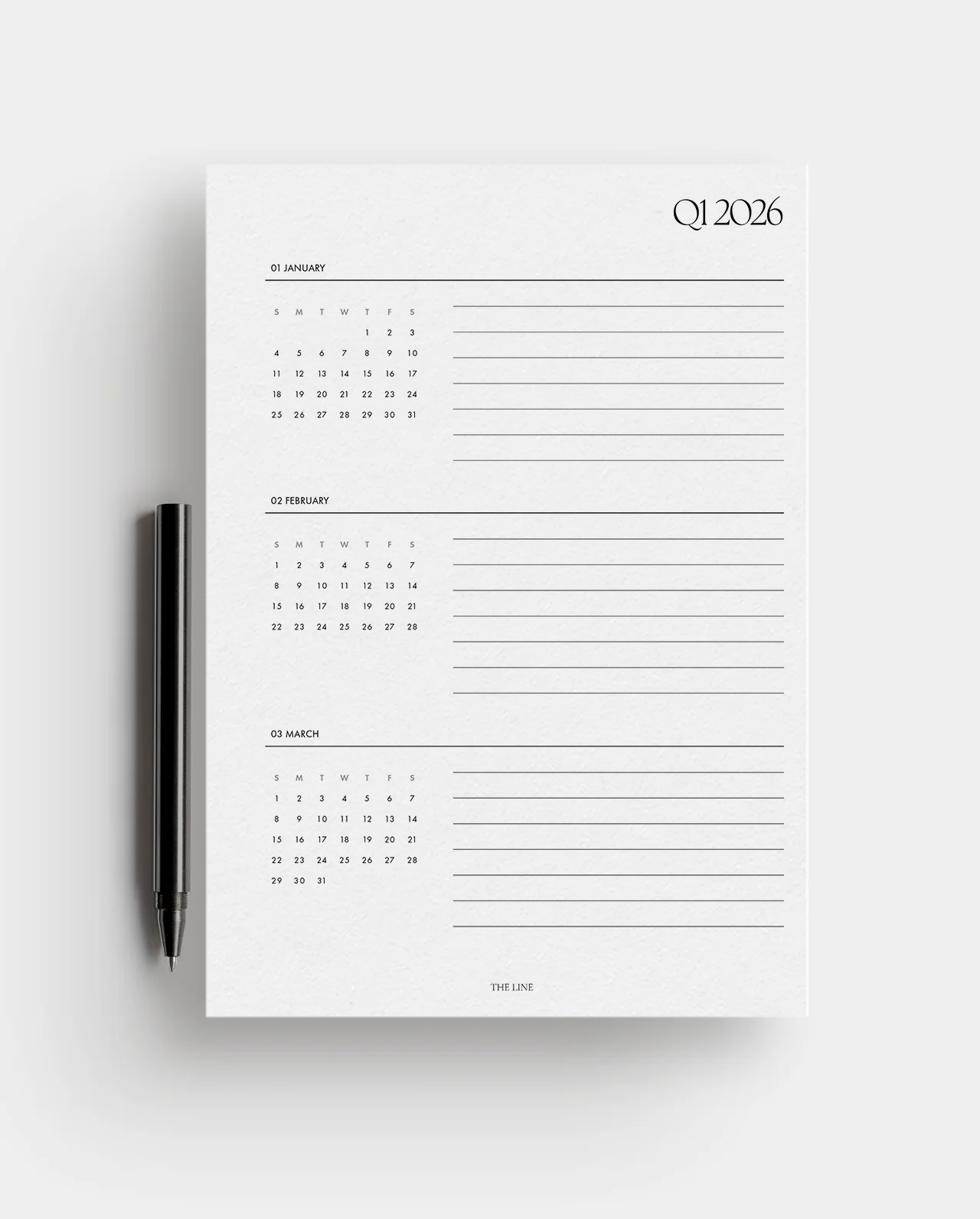 2026 Yearly and Quarterly Overview Planner Inserts - Image 5