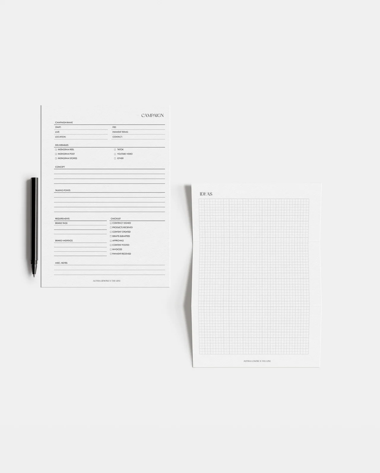 Campaign Planner Inserts | Alyssa Lenore x The Line - Image 2