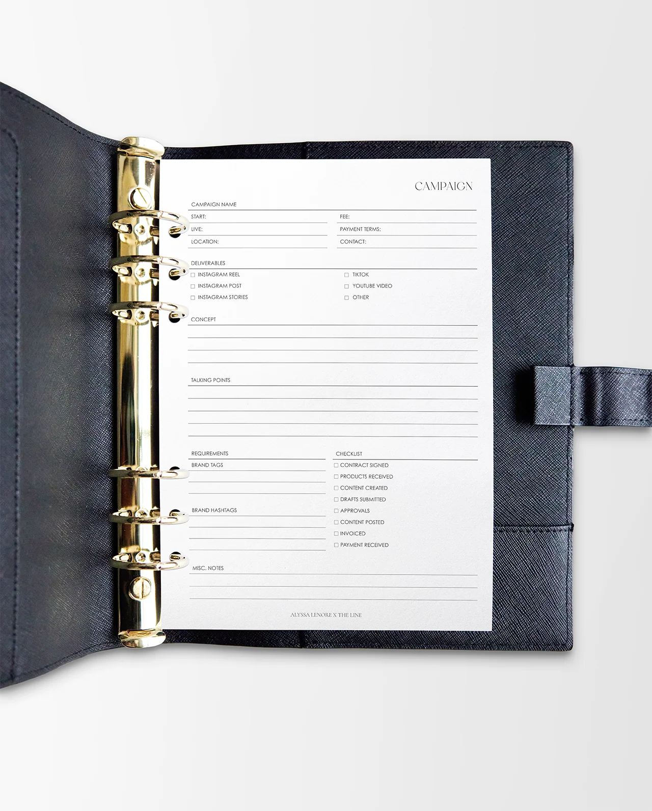 Campaign Planner Inserts | Alyssa Lenore x The Line - Image 5