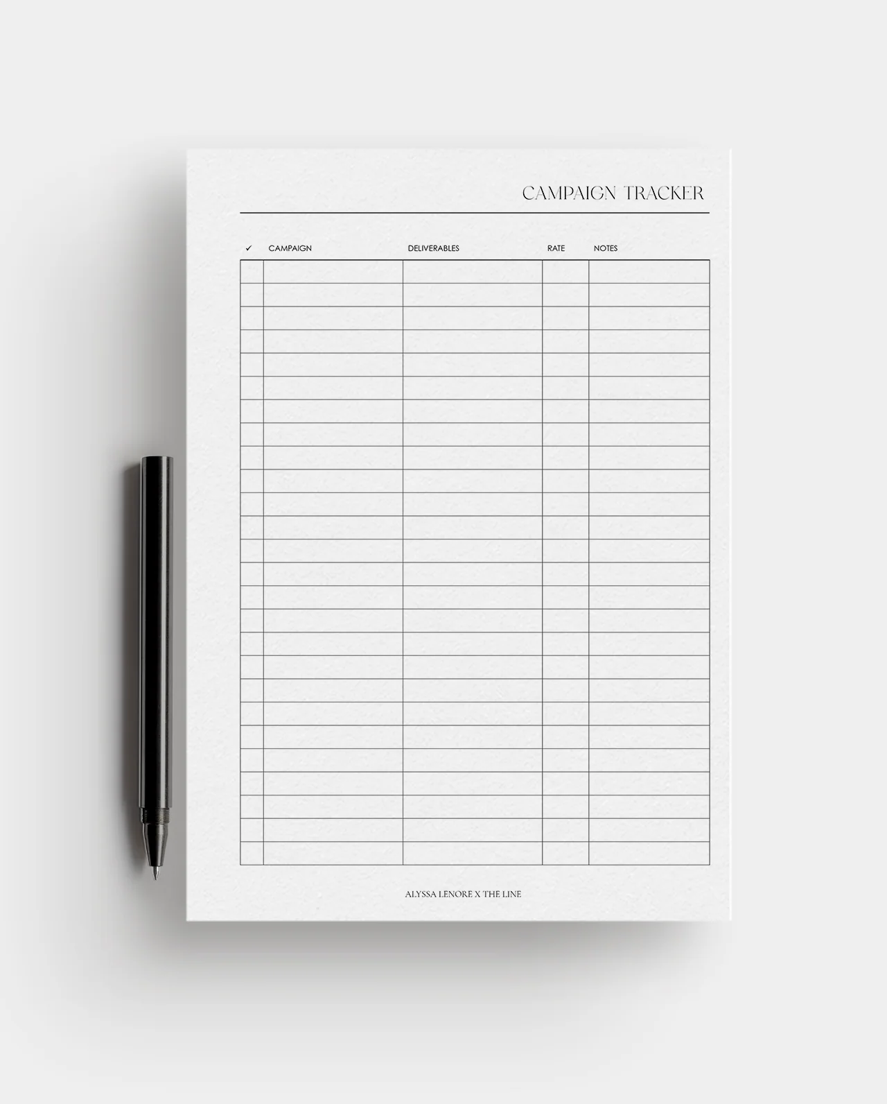 Campaign Tracker Planner Inserts | Alyssa Lenore x The Line - Image 3