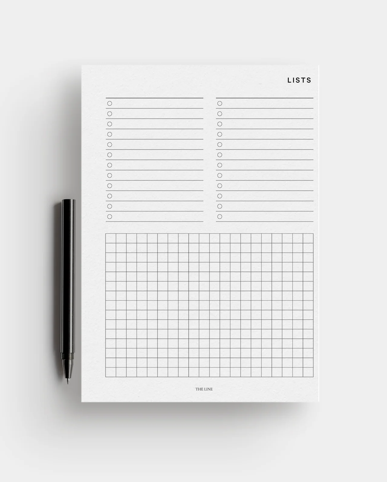 Classic Lists with Grid Notes Planner Inserts