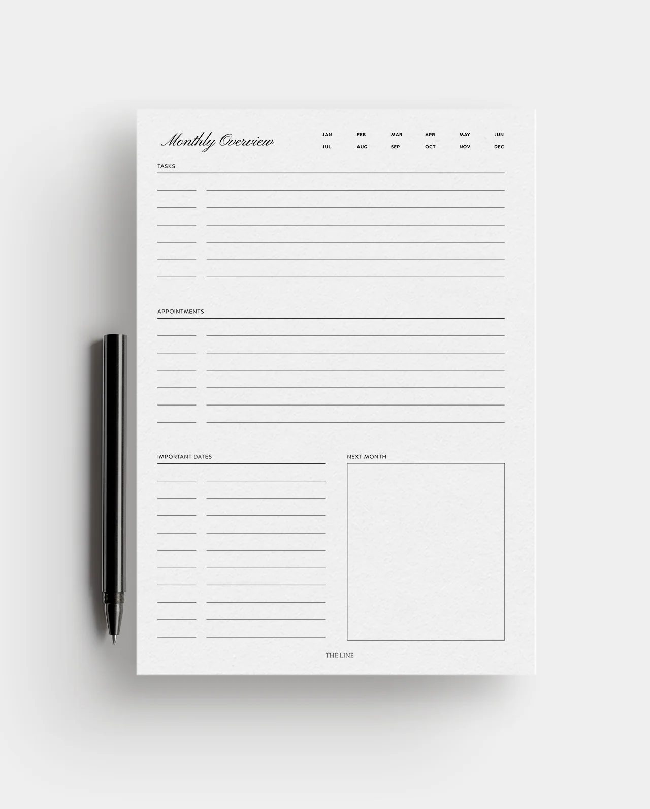 Essential Monthly Overview Planner Inserts - Image 3