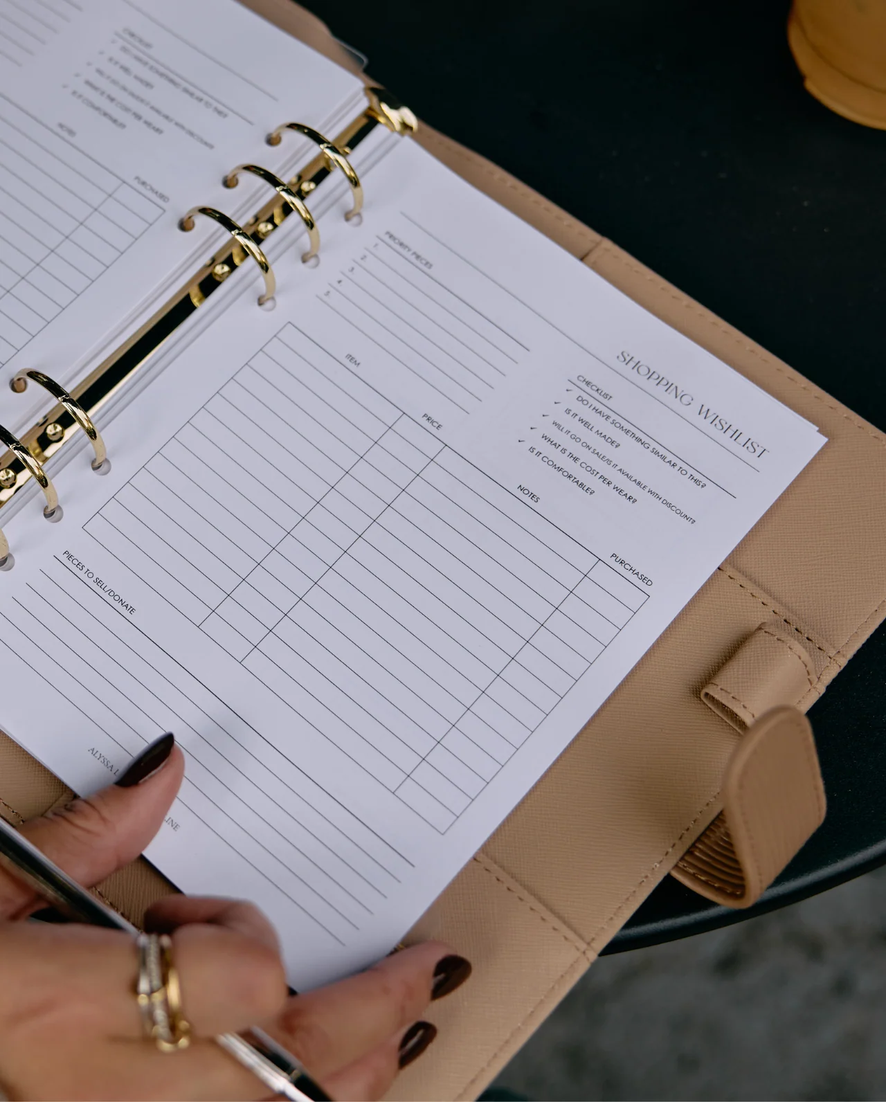 Shopping Wishlist Planner Inserts | Alyssa Lenore x The Line - Image 4