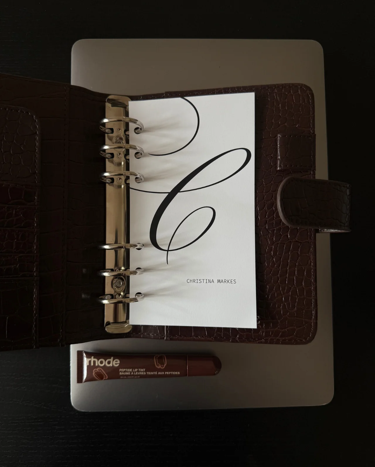 The Croc Embossed Agenda | Personal size (6-Ring Planner) - Image 4